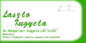 laszlo kugyela business card